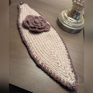 NWOT Knit Headband with Flower Accent